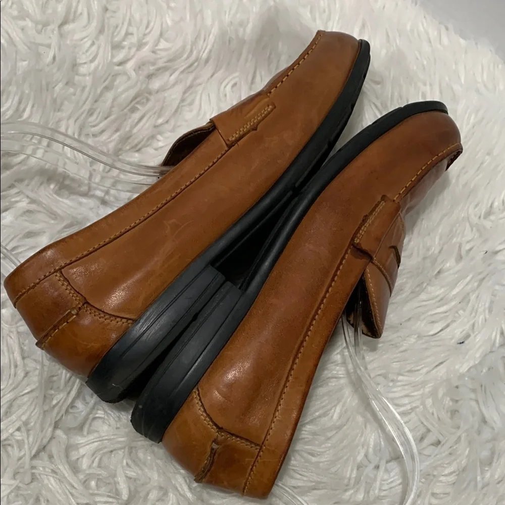 🟢3 for $20—— NUNN Bush Brown Leather Slip-On Loafers Comfort Green w Memory Foam